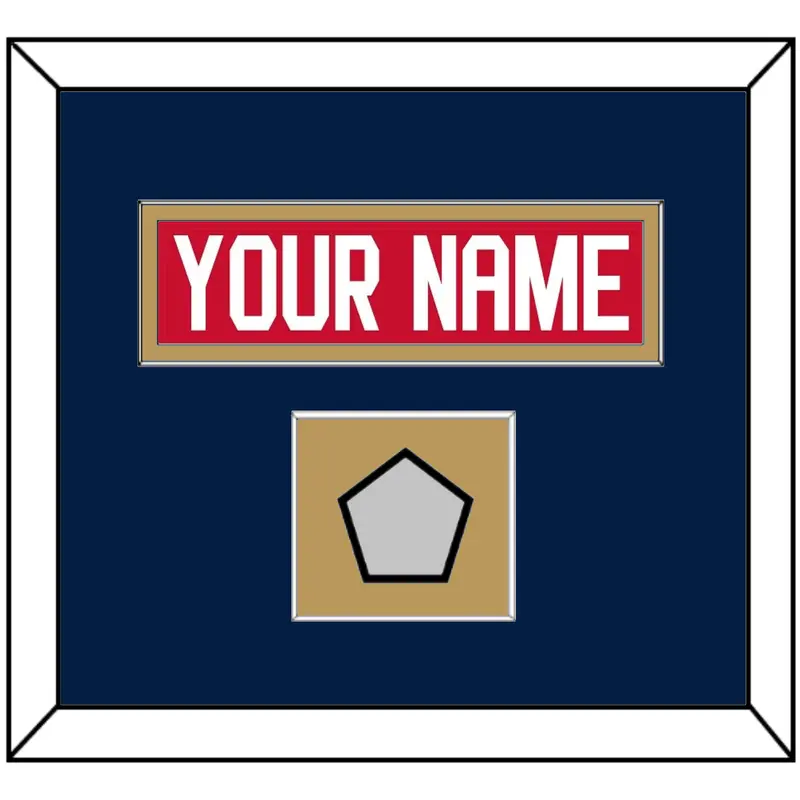 Florida Nameplate & Back To Back Stanley Cup Champions Patch - Home Red - Single Mat 3