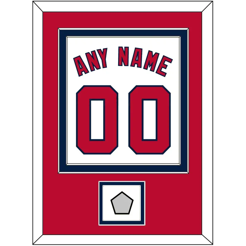 Washington Name, Number & 2019 World Series Jersey Patch - Home White - Double Mat 3