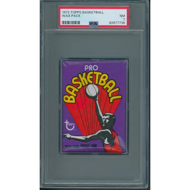 1972/73 Topps Basketball Unopened Wax Pack PSA 7