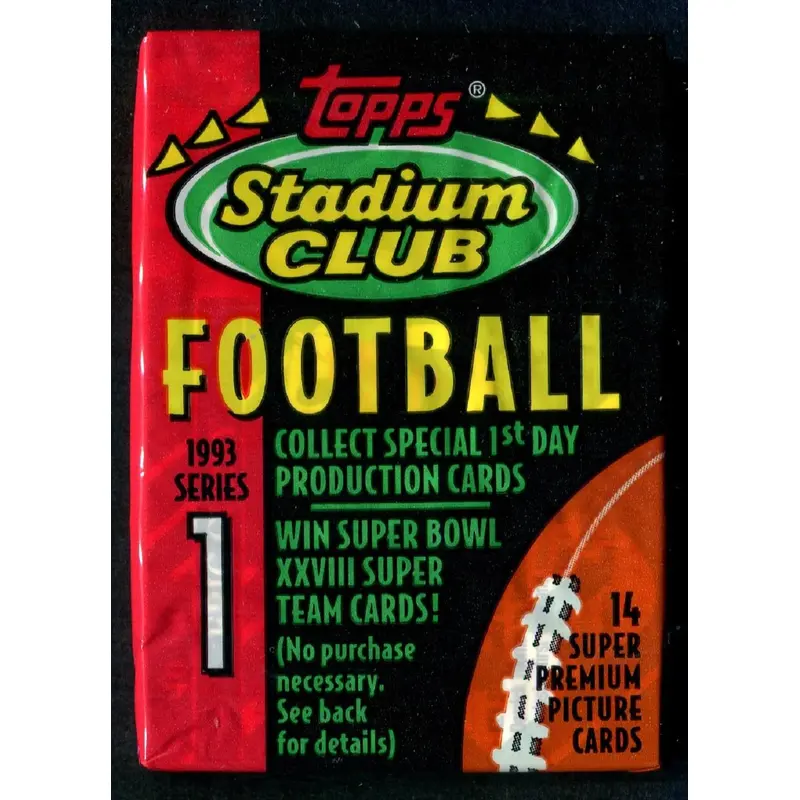1993 Topps Stadium Club Football Unopened Series 1 Pack (14)