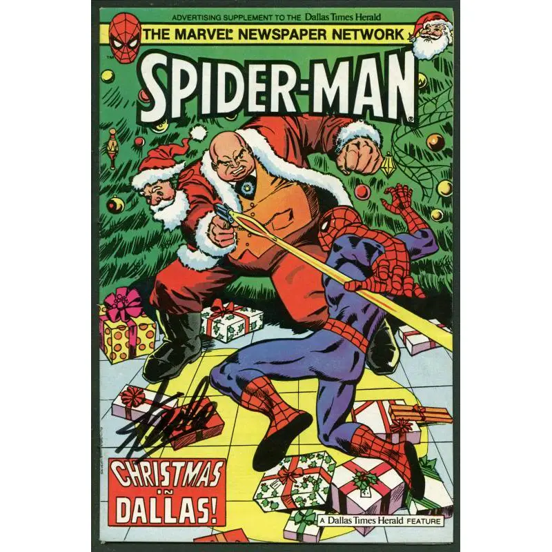 Stan Lee Signed Spider-Man Comic Book Dallas Herald Promo Kingpin PSA #W18728