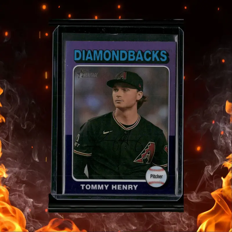 2023 Topps Heritage Purple SP Tommy Henry Rookie #90