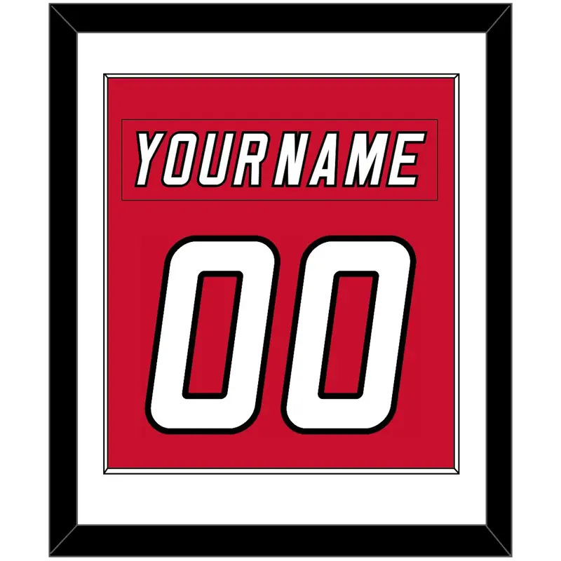 Carolina Nameplate & Number (Back) Combined - Home Red (2007-2013) - Single Mat 1