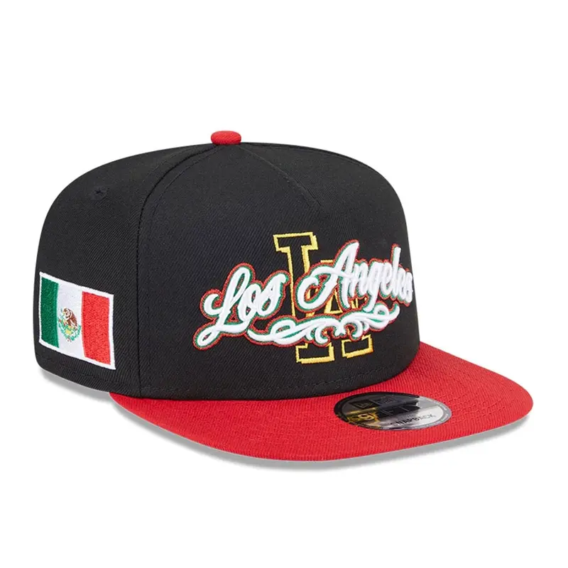 LA Dodgers MLB City Script Black 9FIFTY A-Frame Snapback Adjustable Cap