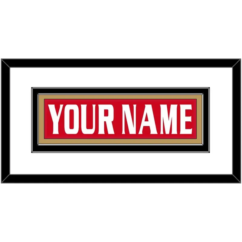 Ottawa Nameplate - Road/Home Red Jersey (1999-2007) - Double Mat 1