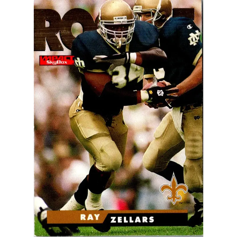 1995 SkyBox Impact Ray Zellars #192 Rookie