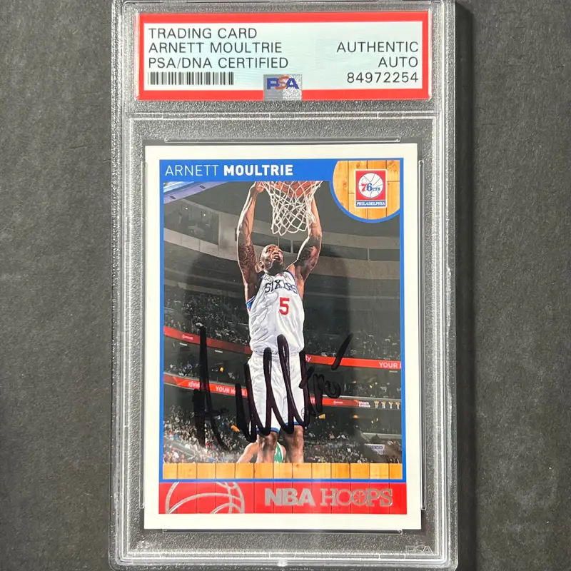 2013-14 Panini Hoops #228 Arnett Moultrie Signed Card AUTO PSA Slabbed 76ers