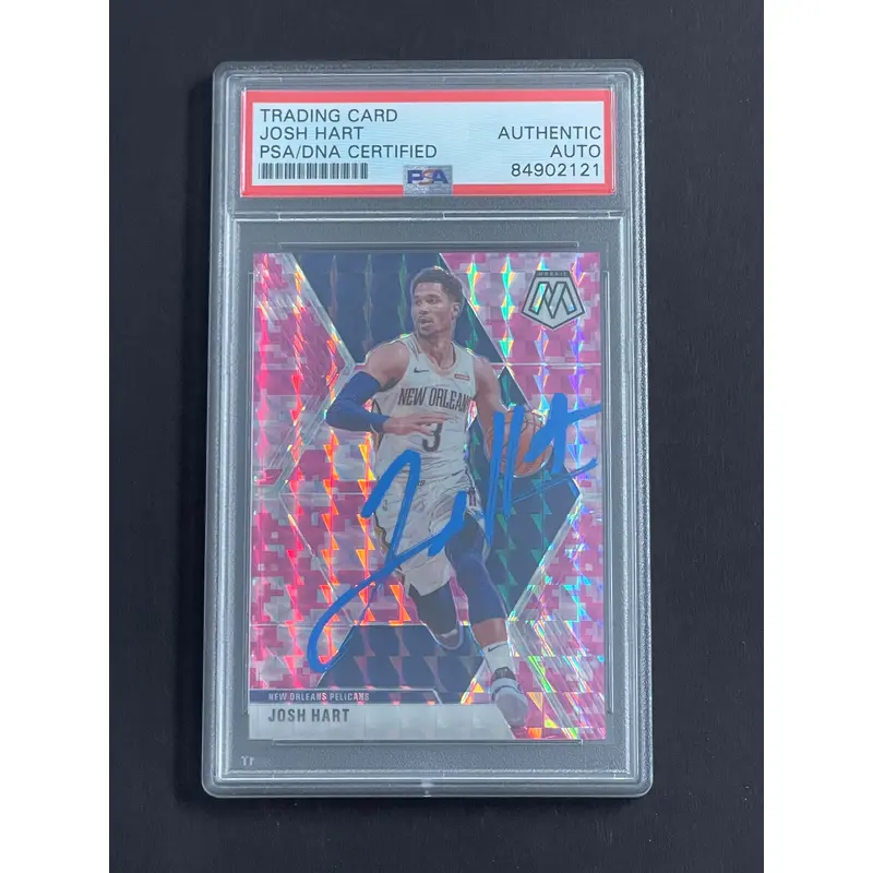 2019-20 Panini Mosaic #156 Josh Hart Signed Card PSA Slabbed Pelicans
