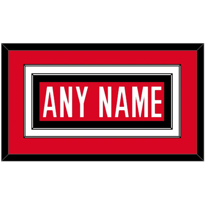 Canada Mens Hockey Nameplate - 2006 Olympics Road Red - Double Mat 2