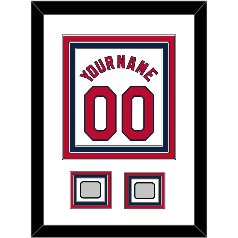 St. Louis Name, Number & 2 World Series Jersey Patches - Home White (2006-2012) - Triple Mat 1