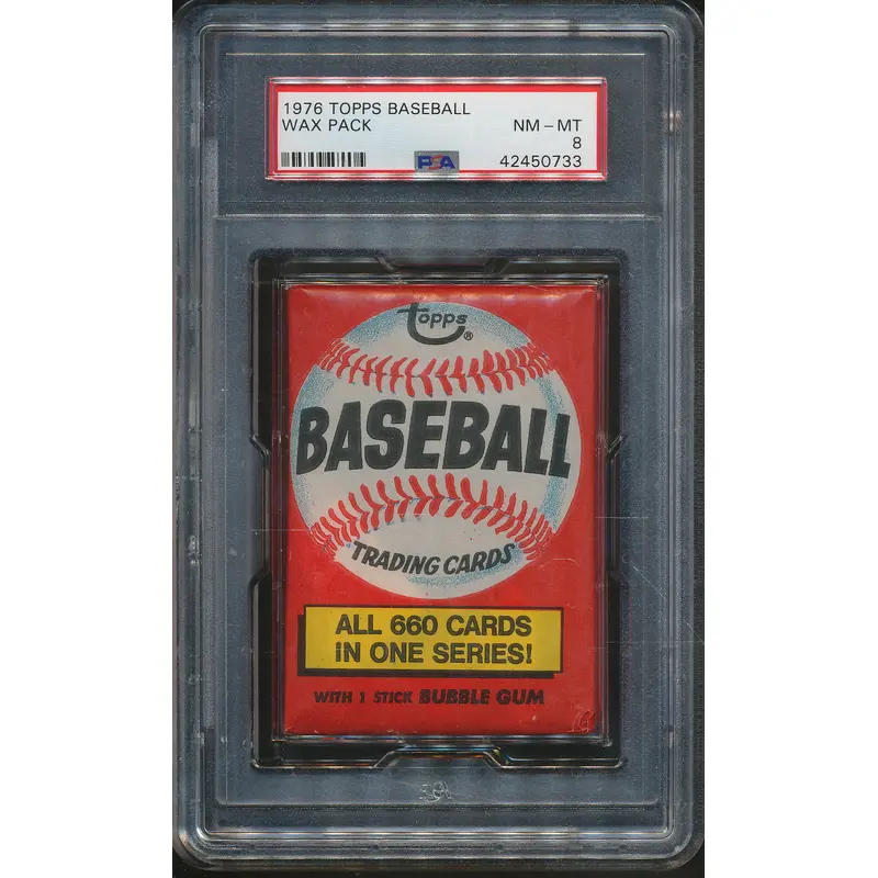 1976 Topps Baseball Unopened Wax Pack PSA 7 (All 660 cards)