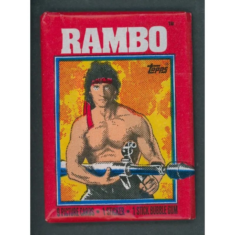 1985 Topps Rambo First Blood Part II Unopened Wax Pack