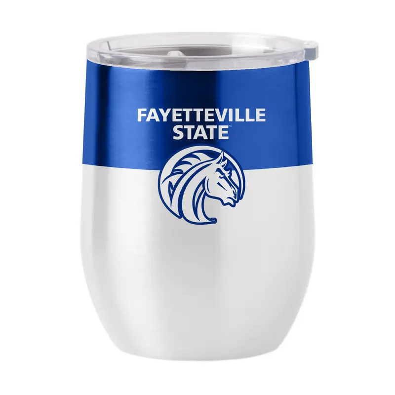 Fayetteville State Colorblock 16oz Stainless Curved Beverage