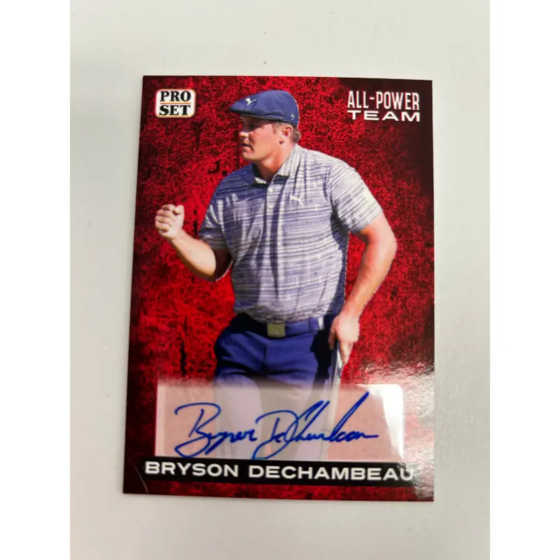 Bryson Dechambeau 2022 Leaf All-Power Team Autograph