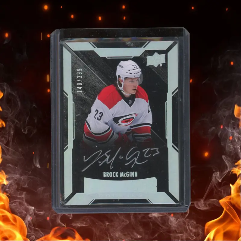 2015-16 Upper Deck Black Brock McGinn lustrous Rookie Auto 140/299 #54