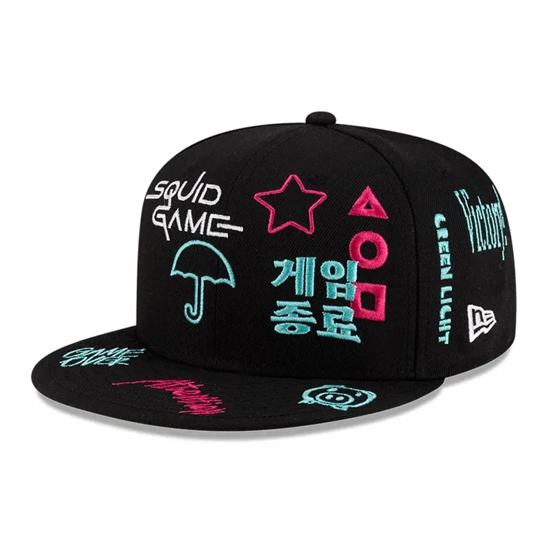 Netflix Squid Game Scribble Black 59FIFTY Fitted Cap