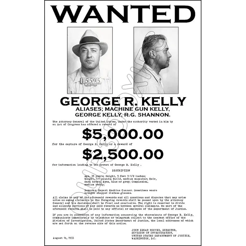 Machine Gun Kelly Wanted Store Counter Standup Sign - 2863