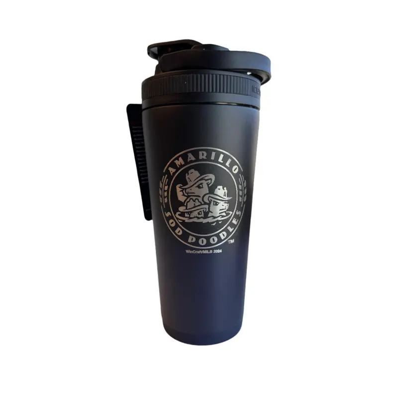 Amarillo Sod Poodles 26oz Navy Crest Ice Shaker Tumbler