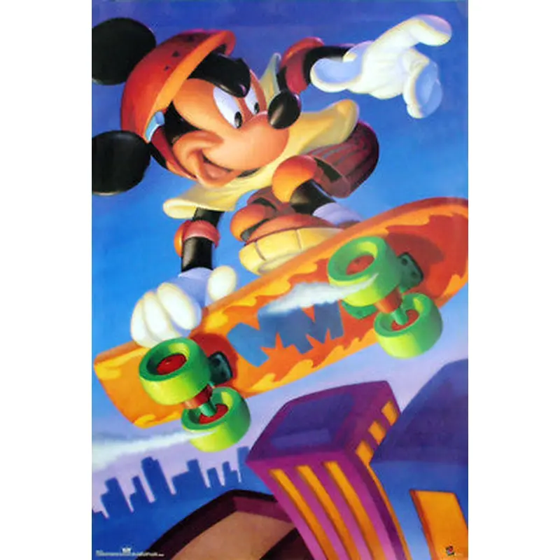 Mickey Mouse Skateboarding Star Disney Poster - OSP Publishing