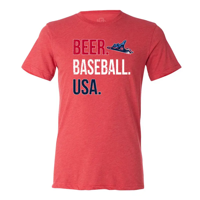 Richmond Flying Squirrels Beer Baseball USA Tee