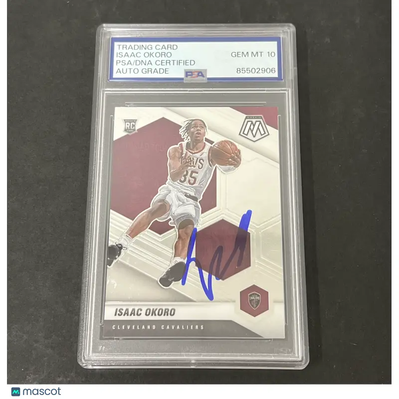 2020-21 Panini Mosaic #212 Isaac Okoro Rookie signed card PSA Auto 10