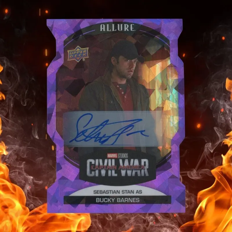 2022 Upper Deck Marvel Allure BUCKY BARNES Auto /10 Purple Diamond #47 SEBASTIAN
