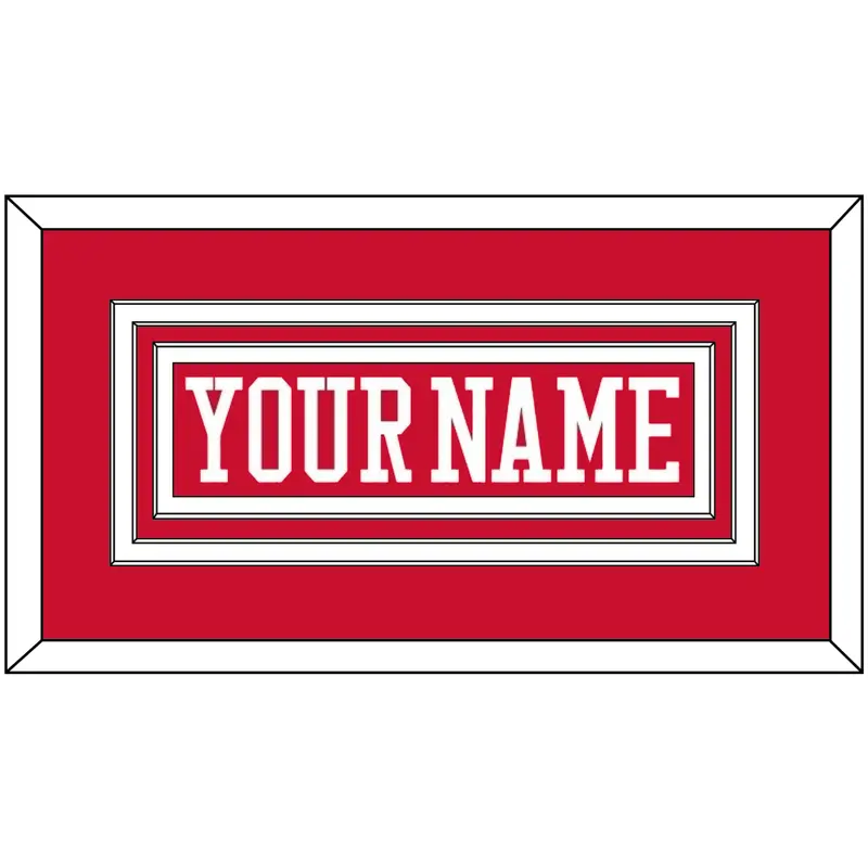 Boston Hockey Nameplate - Road Red - Triple Mat 1