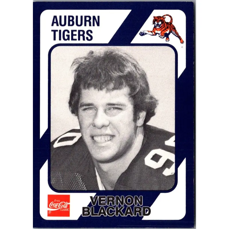1989 Collegiate Collection Auburn Coke 580 Vernon Blackard #79