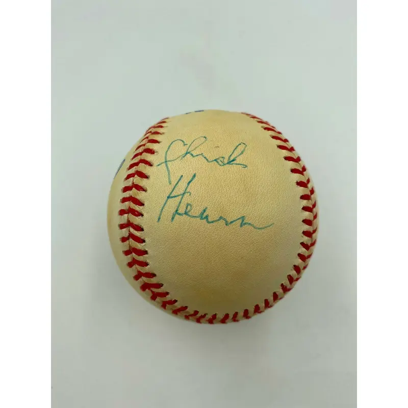 Rare Chick Hearn 1980's Single Signed Baseball Los Angeles Lakers PSA DNA COA