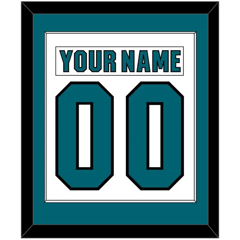 San Jose Nameplate & Number (Back) Combined - Road White (2017-2022) - Single Mat 1