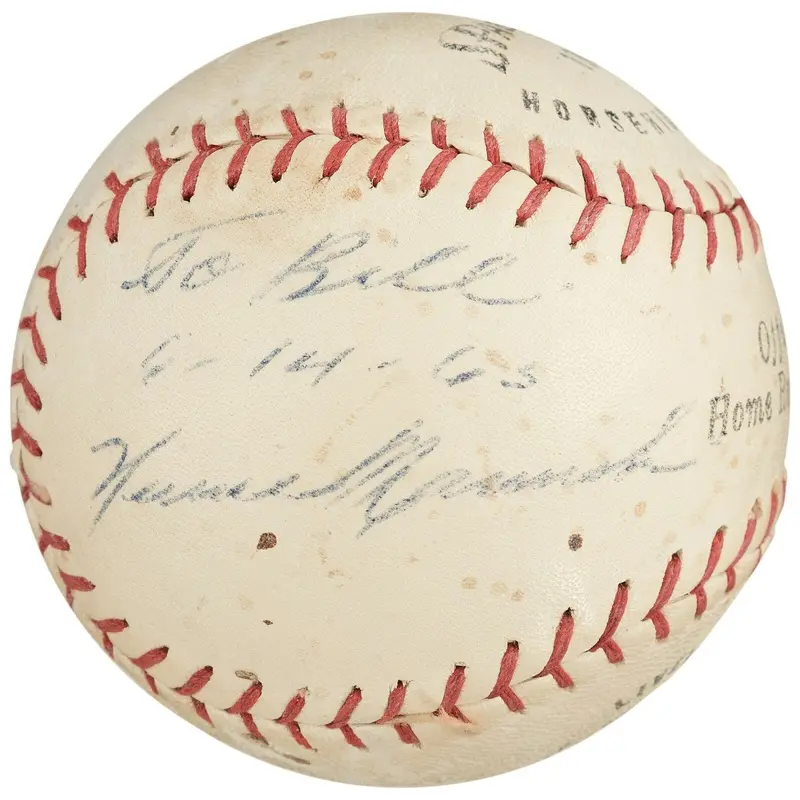 Heinie Manush Single Signed 1960's Baseball PSA DNA COA Hall Of Fame
