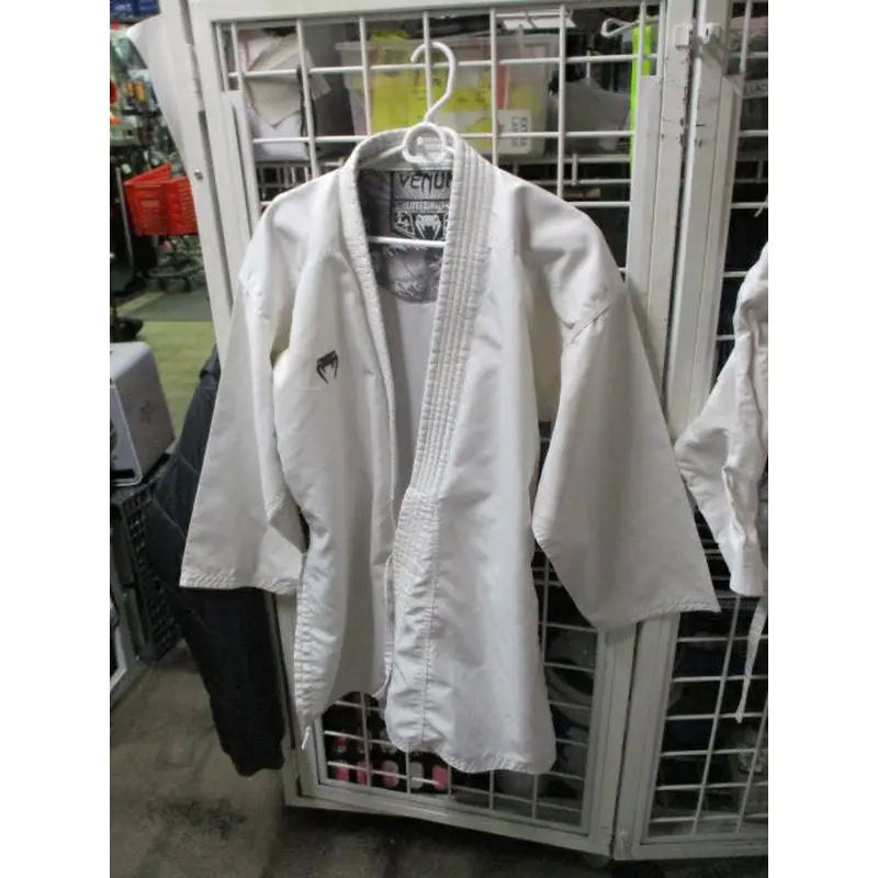 Used Venum Elite Kata White Karate Gi Jacket Size 4/170 - sweat stains