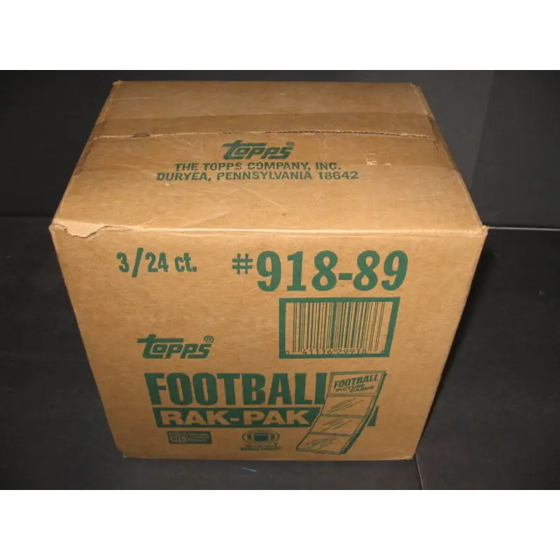 1989 Topps Football Rack Pack Case (3 Box) (Authenticate)