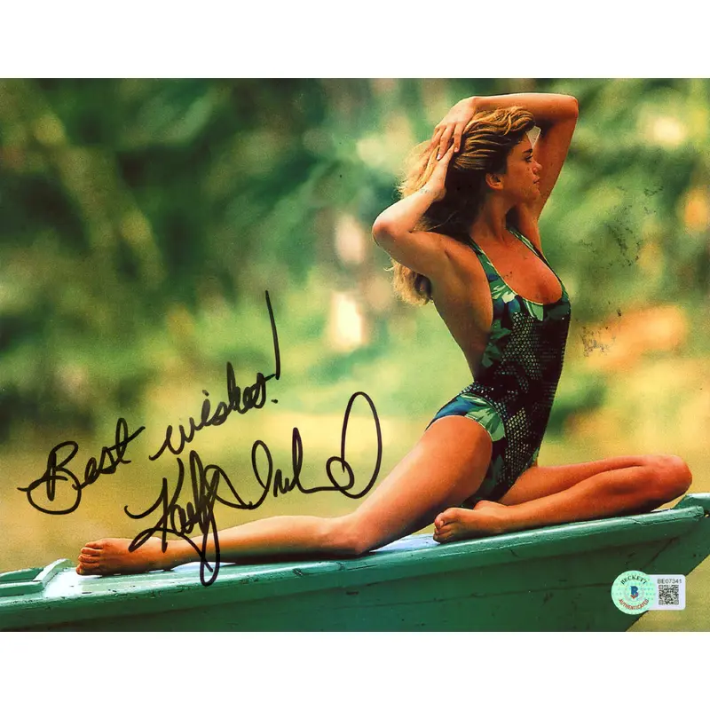 Kathy Ireland "Best Wishes!" Authentic Signed 8x10 Sexy Photo BAS #BE07341