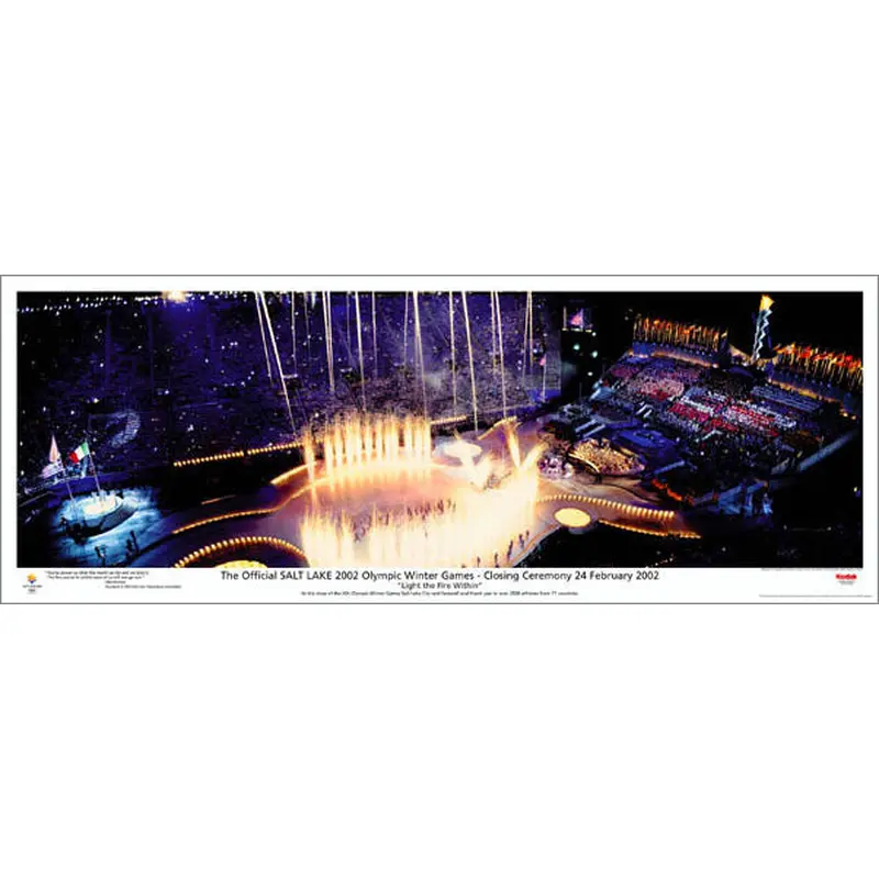 Salt Lake 2002 Official Closing Ceremony Commemorative Poster  - Kodak 2002