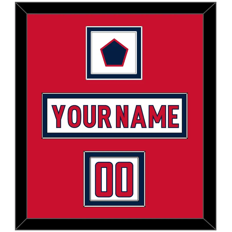 Washington Nameplate, Number (Shoulder) & Jersey Logo Patch - Road White - Double Mat 1