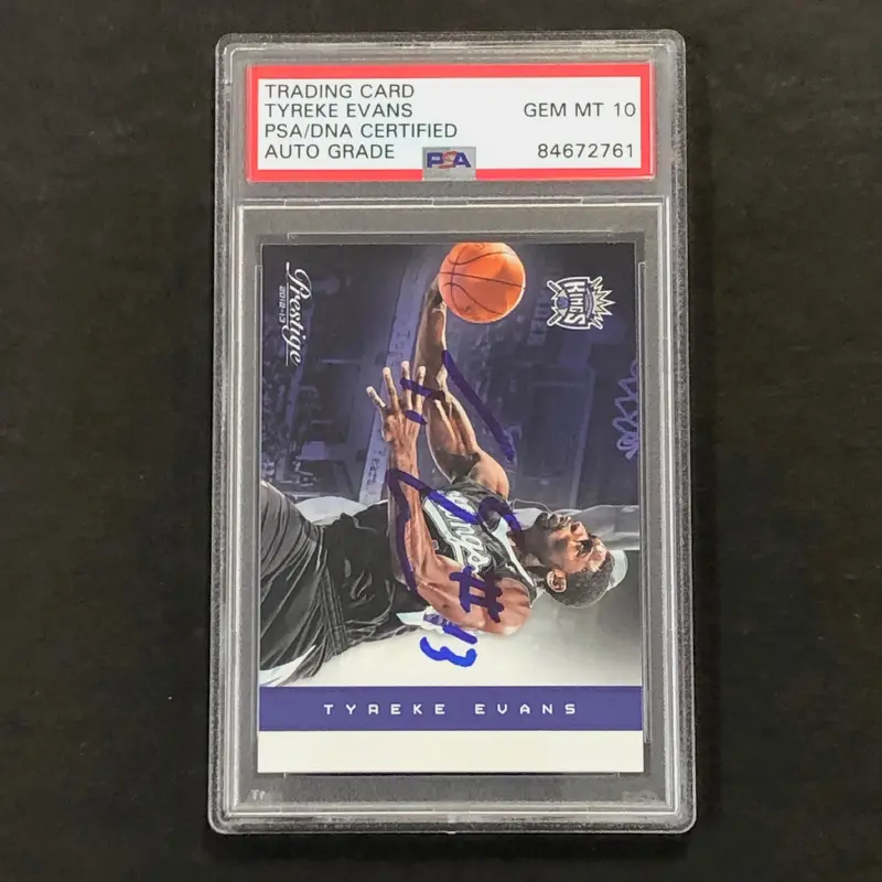 2012-13 Prestige #44 Tyreke Evans Signed Card AUTO 10 PSA Slabbed Kings