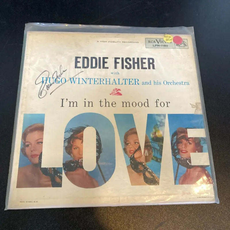 Eddie Fisher Signed Autographed Vintage LP Record