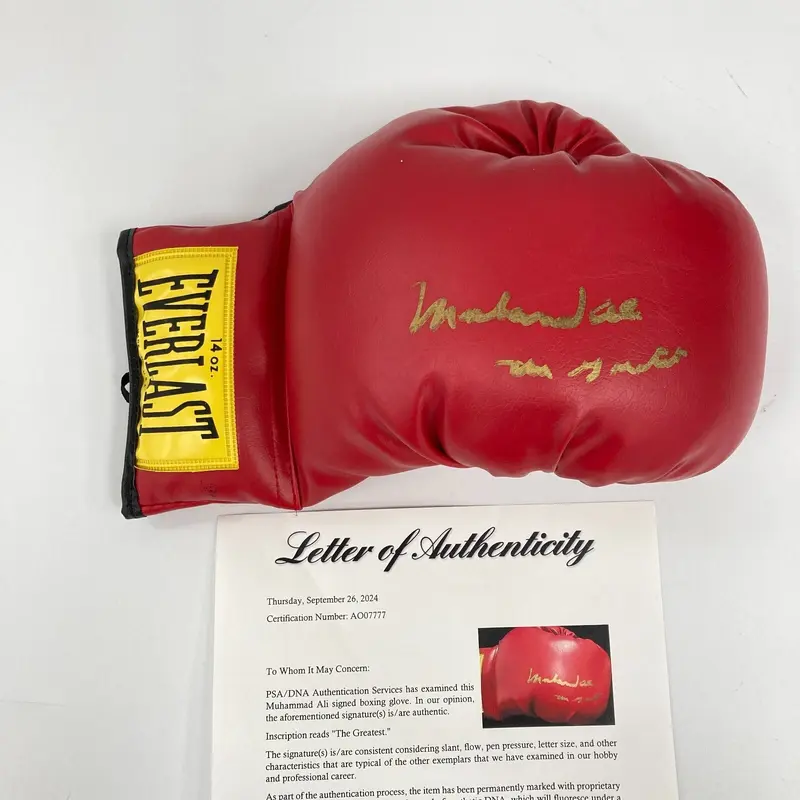 Muhammad Ali "The Greatest" Signed Inscribed Everlast Boxing Glove PSA DNA COA