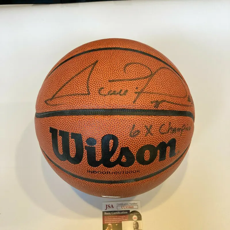 Scottie Pippen "6X NBA Champ" Signed Inscribed Wilson Basketball With JSA COA