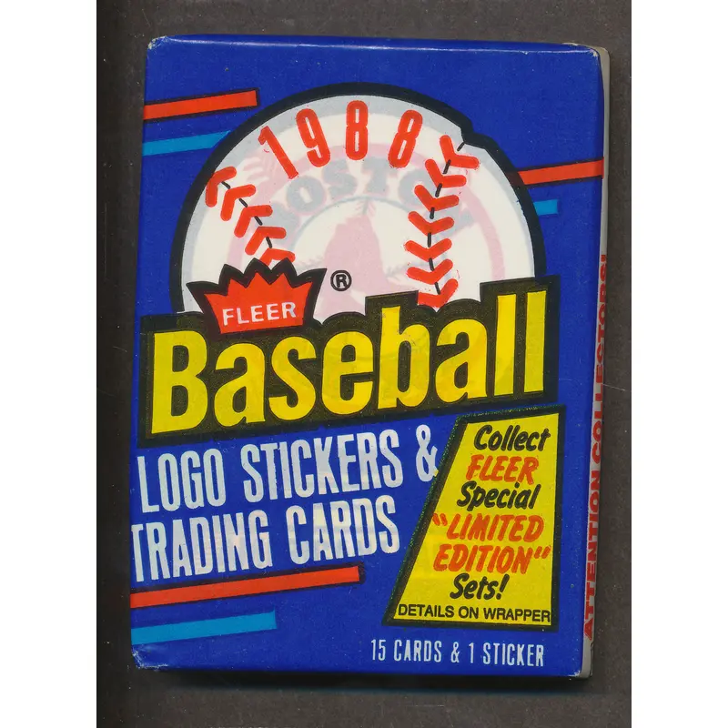 1988 Fleer Baseball Unopened Wax Pack