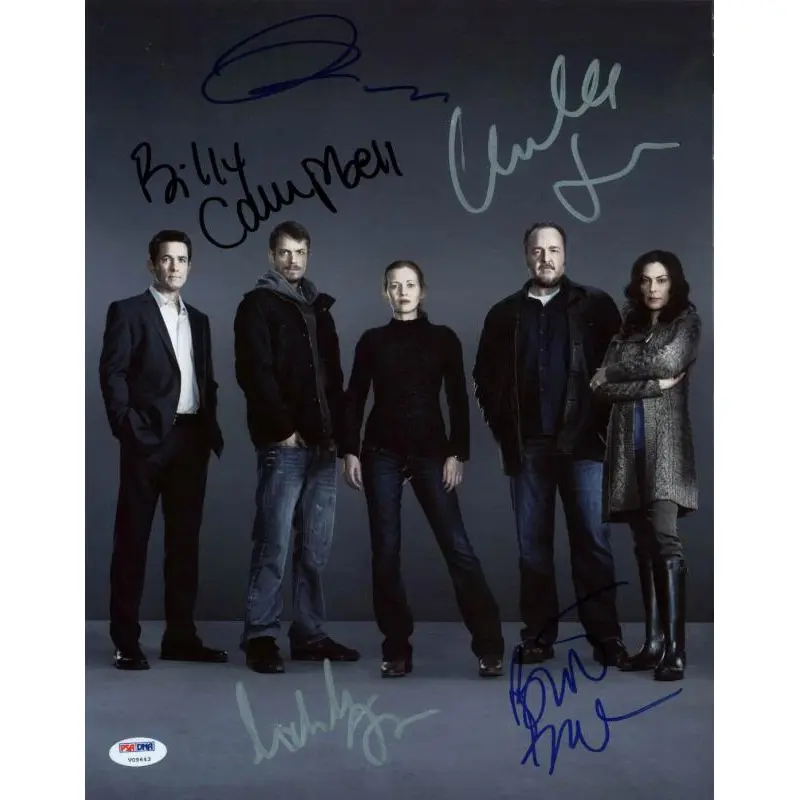 Killing Cast (5) Campbell, Sexton, Enos, Forbes +1 Signed 11X14 Photo PSA V09643