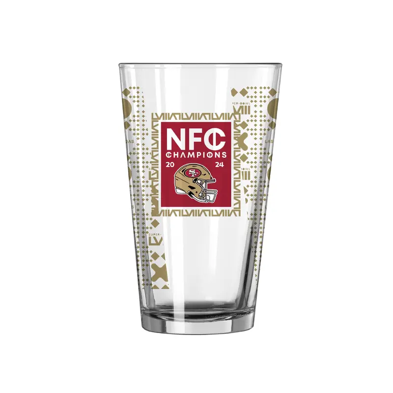 San Francisco 49ers 16oz Conference Champs Roster Pint Glass