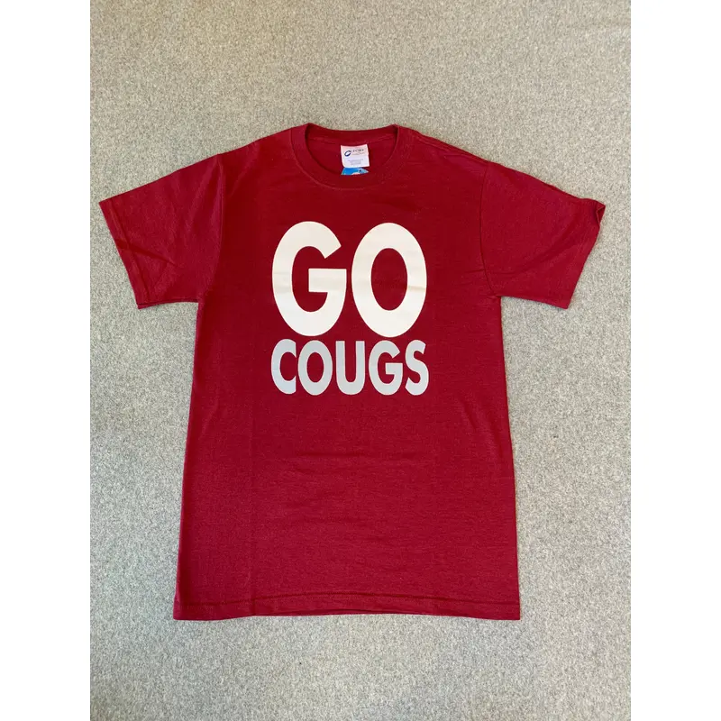Crimson Unisex "GO Cougs" short sleeve Tee