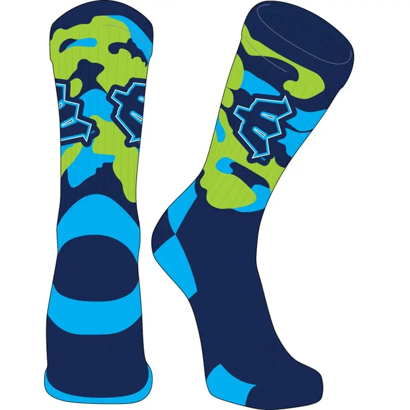 Everett AquaSox Camo Crew Socks