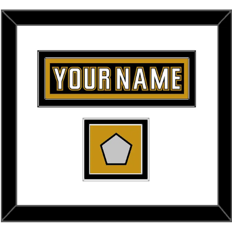 Anaheim Nameplate & Stanley Cup Finals Patch - Home Black (2006-2014) - Double Mat 1