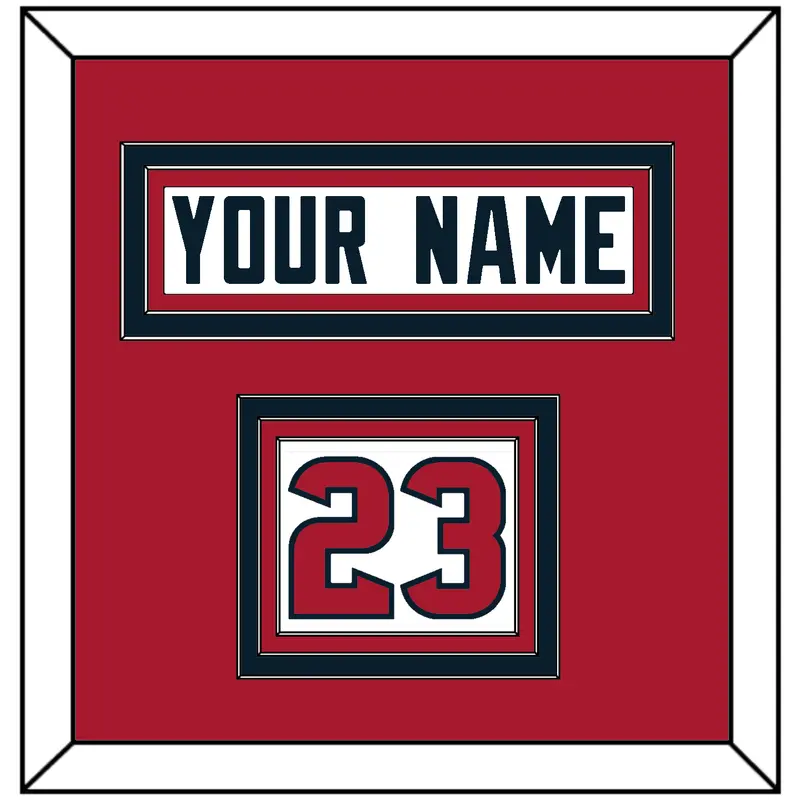 Houston Nameplate & Number (Shoulder) - Road White (2002-2023) - Triple Mat 4