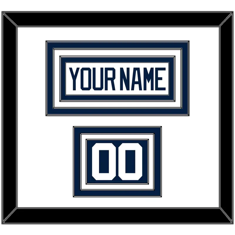 Penn State Hockey Nameplate & Number (Shoulder) - Road Blue - Triple Mat 1