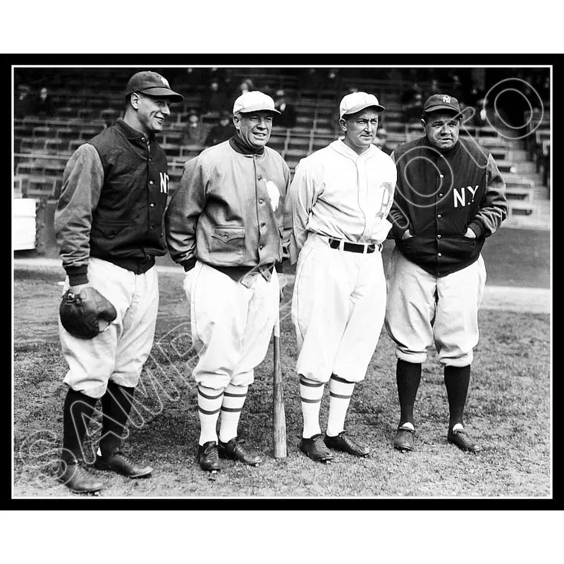 Babe Ruth Lou Gehrig 8X10 Photo - Cobb Speaker 1927 Yankees Athletics A's - 1821