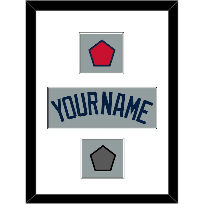 Boston Name, Logo Patch & World Series Jersey Patch - Road Gray (2009-2013) - Single Mat 1